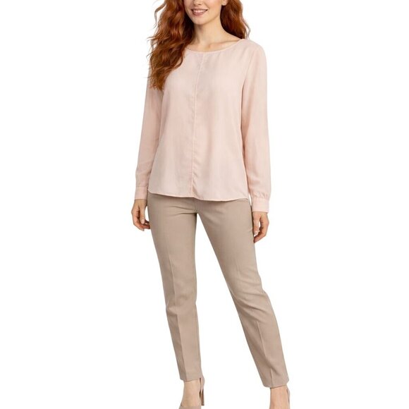 Banana Republic Tops - 2/$30 Banana Republic Medium Pale Peach Silk Long Sleeve Blouse